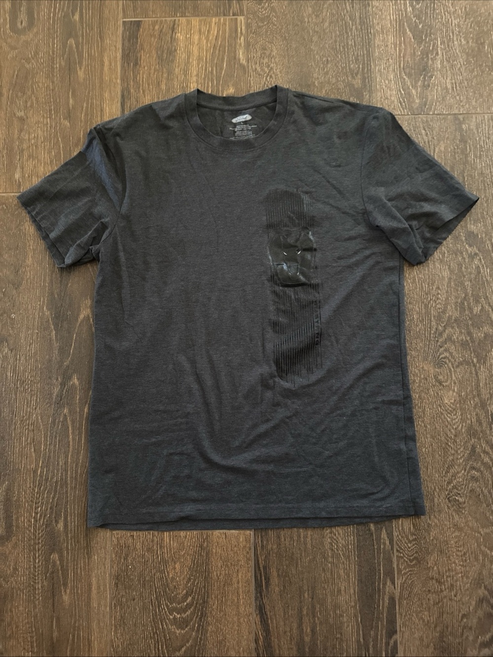 Ford Black Short Sleeve Crewneck Tee with Vertical Ribbed Graphic